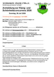 Anmeldung 18. Klang- und Schönheitsconcurrenz 2026