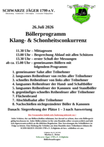 Böllerprogramm 18. Klang- und Schönheitsconcurrenz 2026
