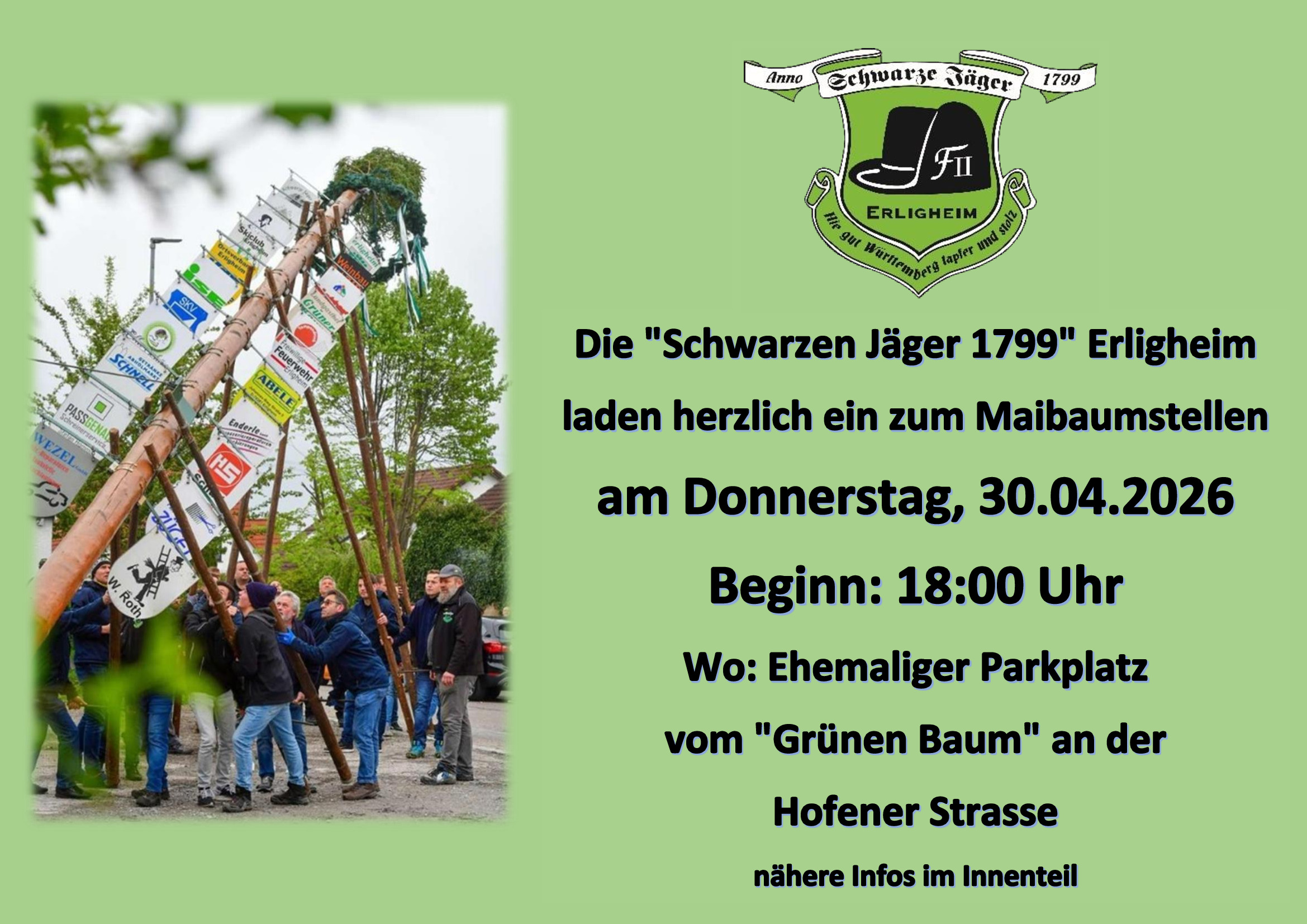 Einladung Maibaumstellen 2026