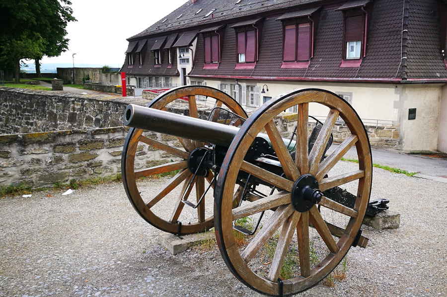 Kanone im Innenhof des Hohenasperg