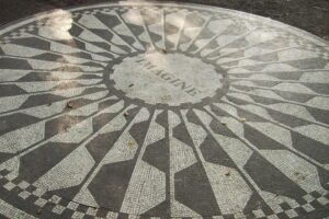 Das Imagine-Mosaik in den Strawberry Fields