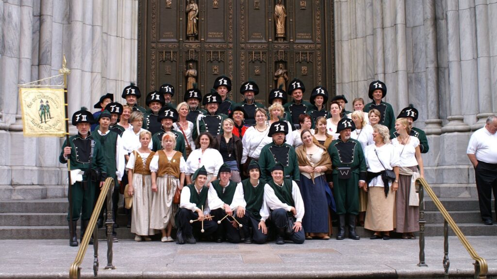 Die Schwarzen Jäger vor der St. Patrick’s Cathedral in New York 2006